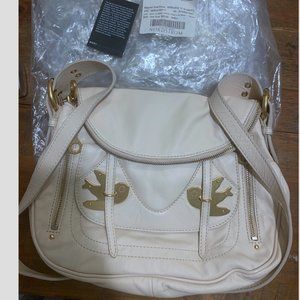 NWT MARC JACOBS Bird Petal to the Metal Natasha Crossbody Bag in Cream/Shell